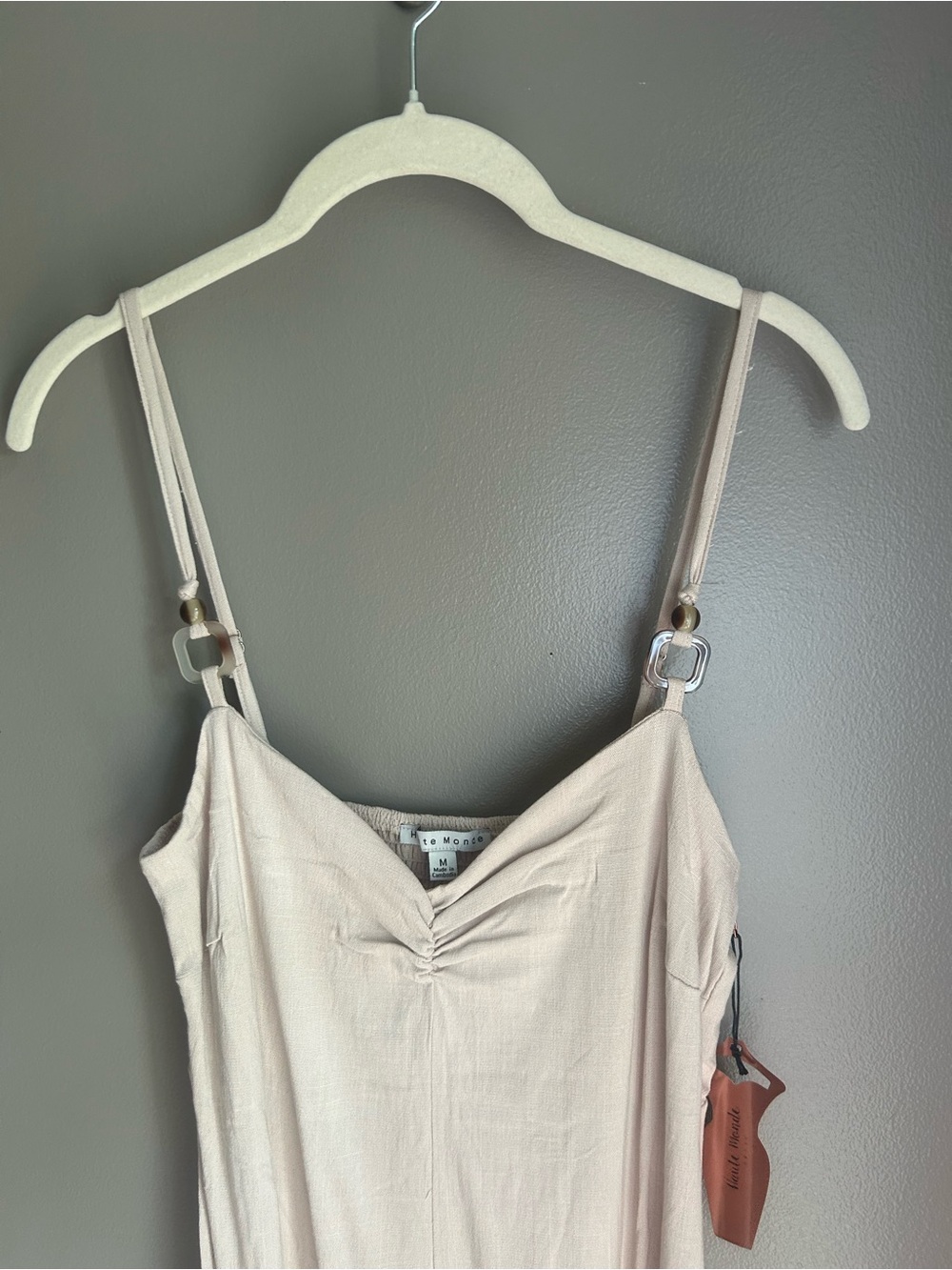 Soft Beige Slip Dress - Haute Monde - Picture 2 of 10
